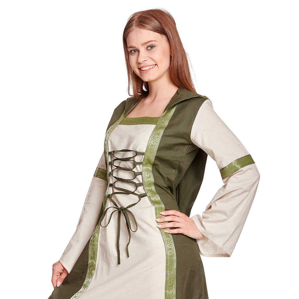 Produktbild Rebecca Mittelalter Kleid natur-grün