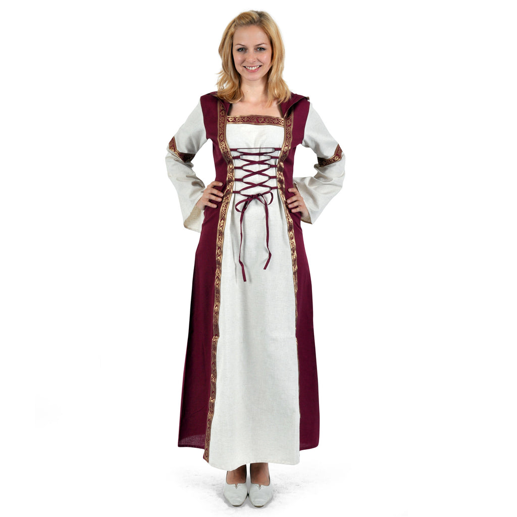 Produktbild Chiara Mittelalter Kleid natur-rot