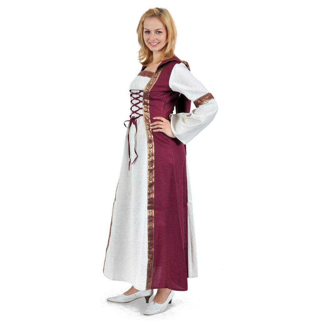 Produktbild Chiara Mittelalter Kleid natur-rot