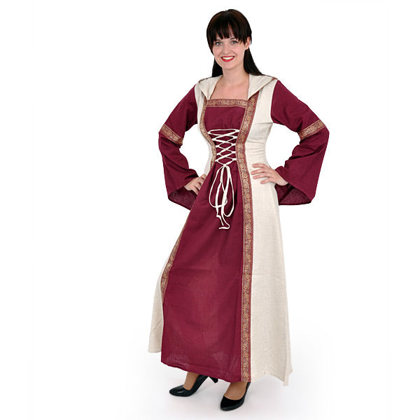 Produktbild Saphiria Mittelalter Kleid bordeaux-natur