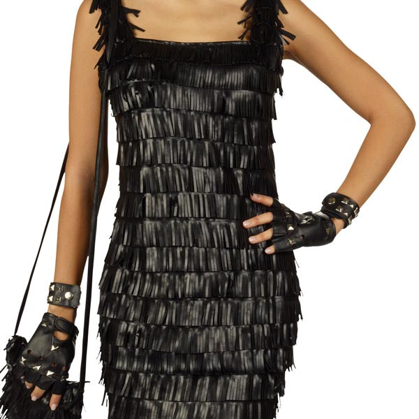 Produktbild Partykleid mit Lederfransen - Damenkostüm