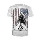 Produktbild Assassins Creed III - Burned Flag T-Shirt weiß