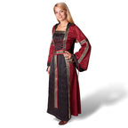 Produktbild Mittelalterkleid Iris bordeaux-schwarz