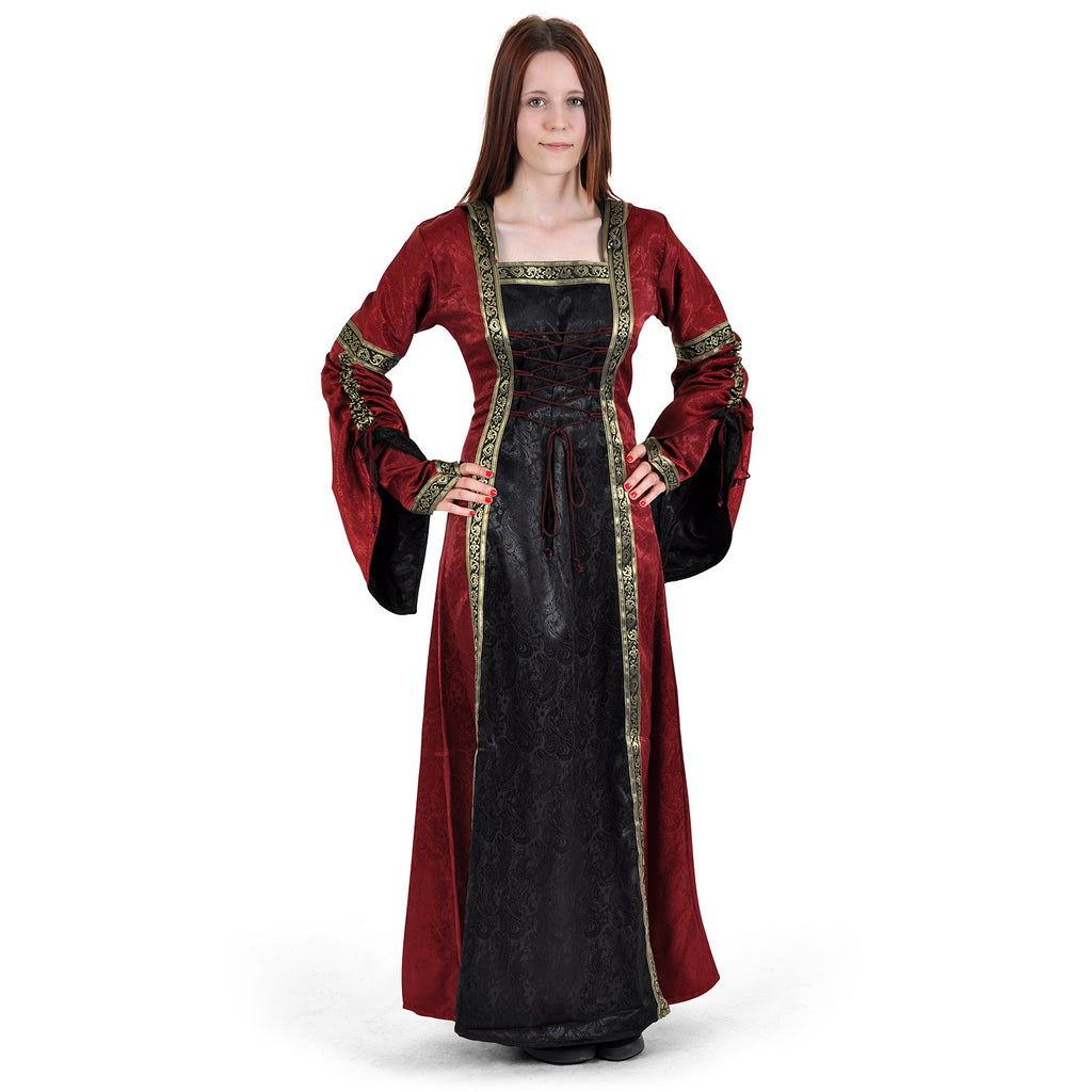 Produktbild Mittelalterkleid Iris bordeaux-schwarz