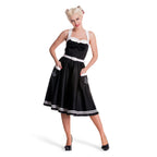 Produktbild Rockabilly Kleid Siren mit Gürtel schwarz