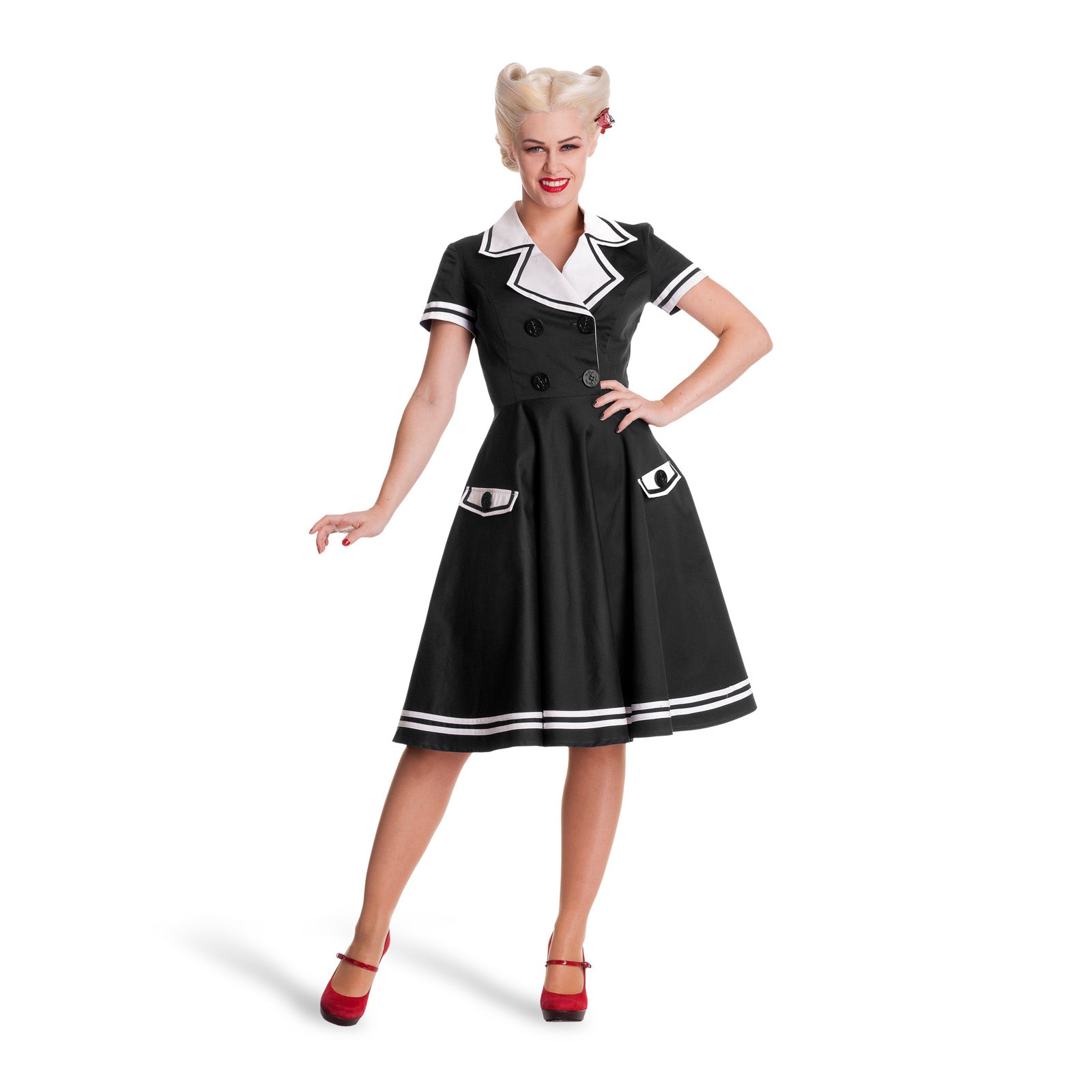 Produktbild Rockabilly Seafarer Kleid schwarz