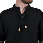 Produktbild Mittelalter Hemd Kurzarm schwarz