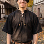 Produktbild Mittelalter Hemd Kurzarm schwarz