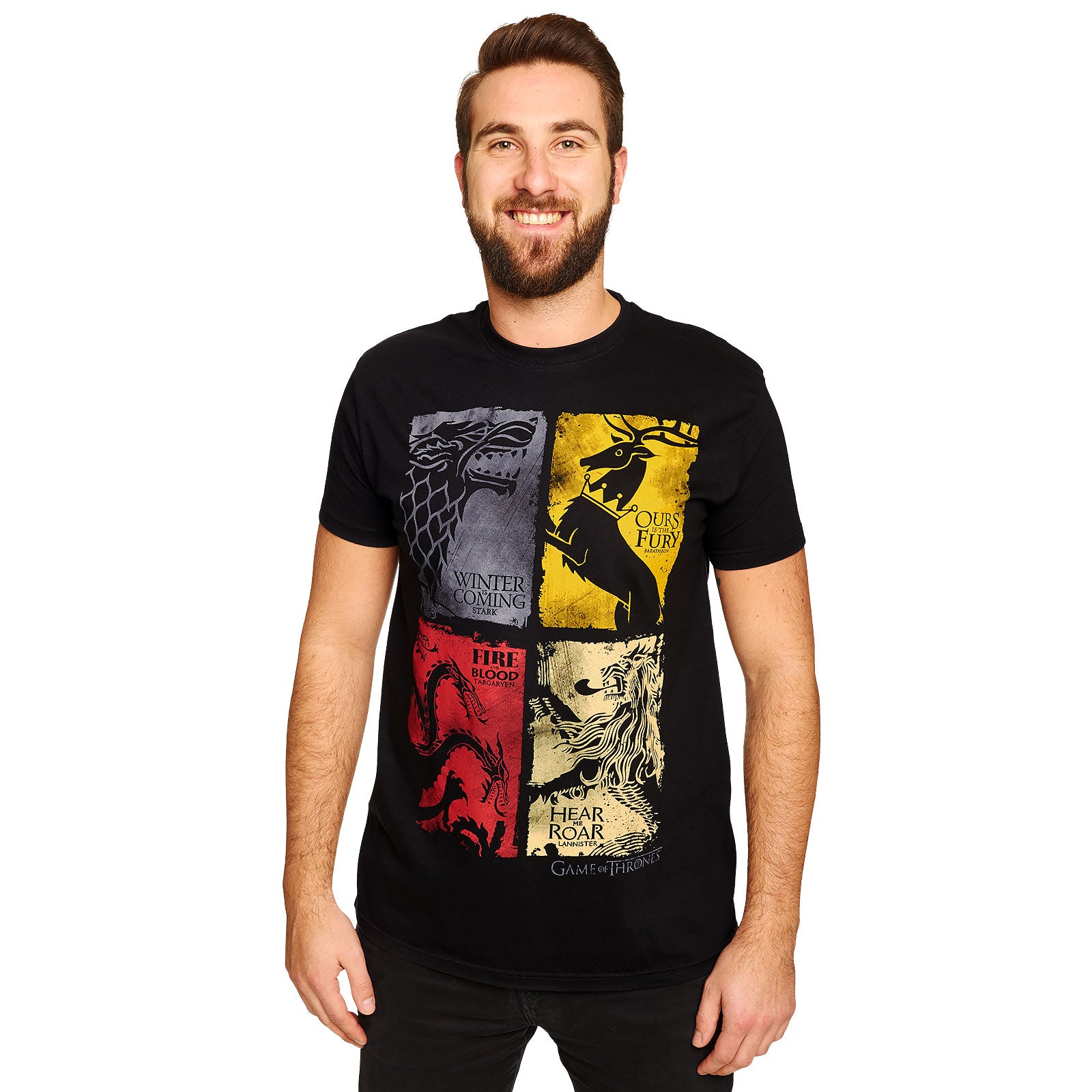 Product image Game of Thrones - Coat of Arms Distressed T-Shirt Black