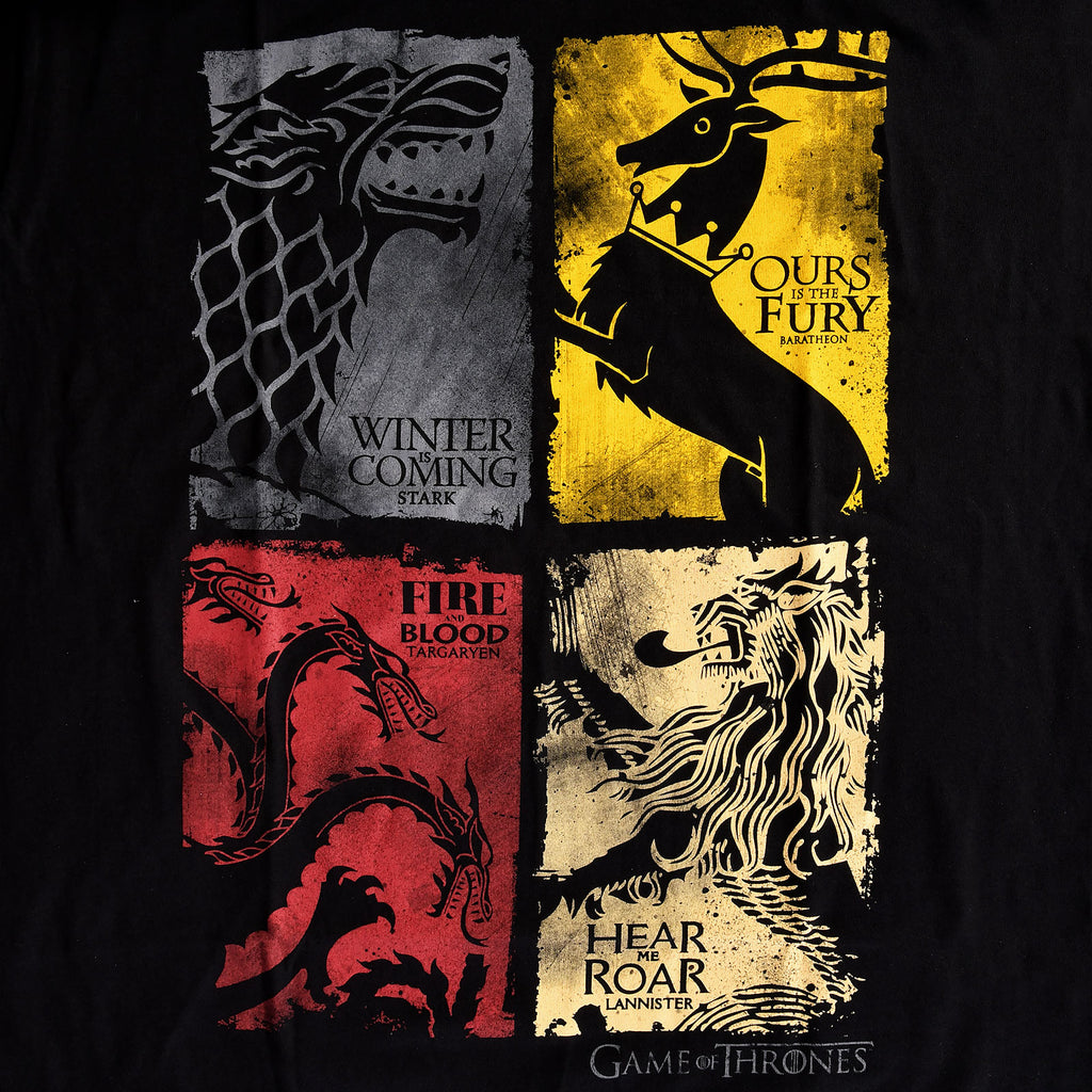 Produktbild Game of Thrones - Wappen distressed T-Shirt schwarz