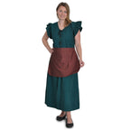 Produktbild Mittelalter Kleid Agga Kurzarm mit Schürze grün