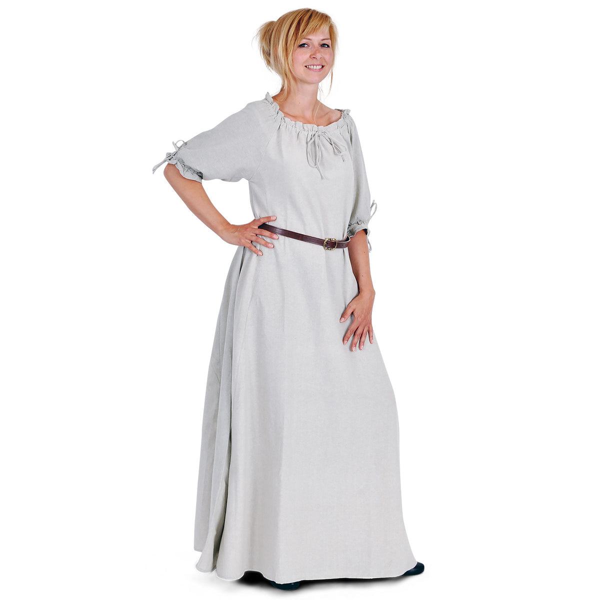 Produktbild Mittelalter Kleid Kurzarm natur