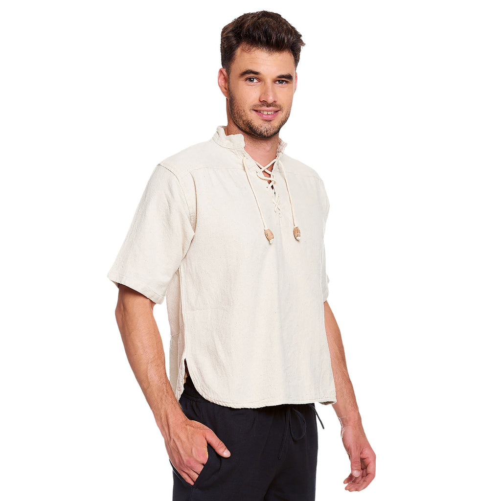 Produktbild Mittelalter Hemd Erik Kurzarm beige