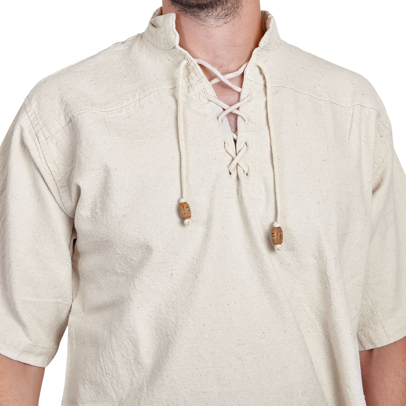 Produktbild Mittelalter Hemd Erik Kurzarm beige