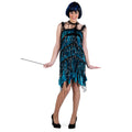 Produktbild Charleston Kleid mit Paillettenfransen petrol