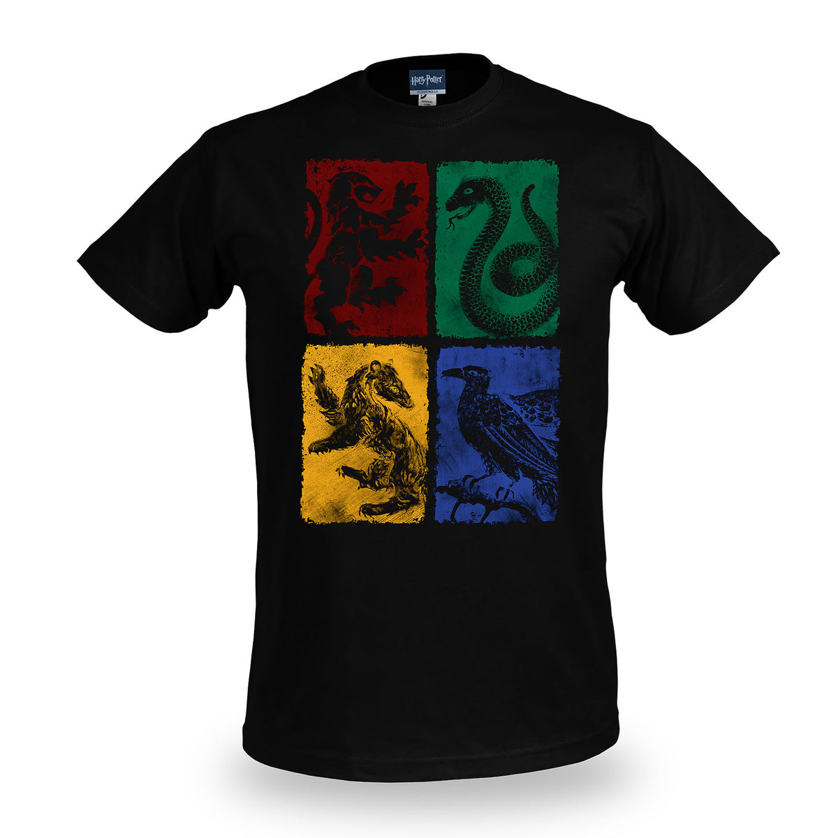 Produktbild Harry Potter - Hogwarts Wappen distressed T-Shirt schwarz