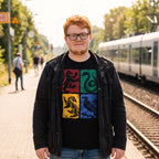 Produktbild Harry Potter - Hogwarts Wappen distressed T-Shirt schwarz