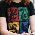 Produktbild Harry Potter - Hogwarts Wappen distressed T-Shirt schwarz
