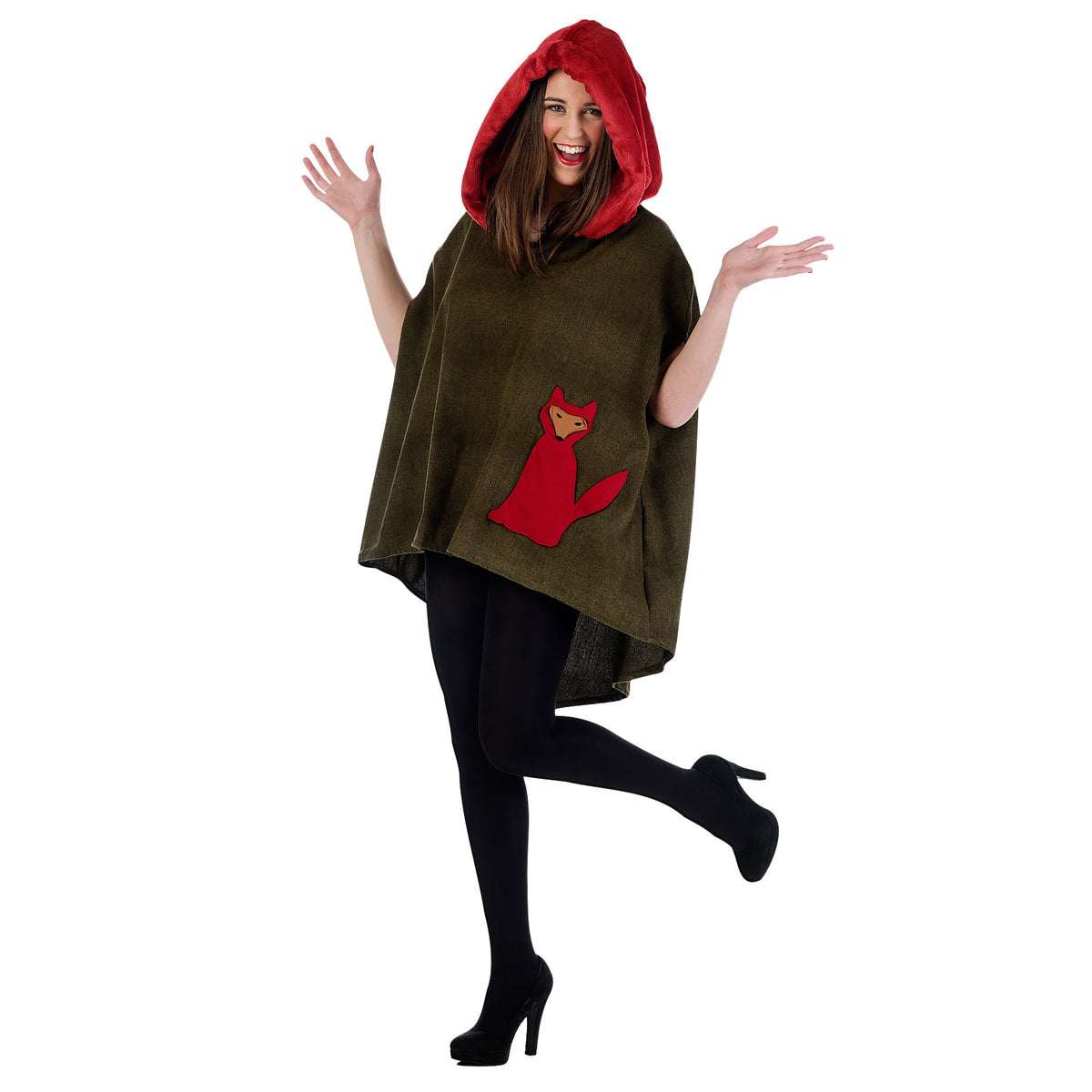 Produktbild Kostüm Poncho Fuchs oliv