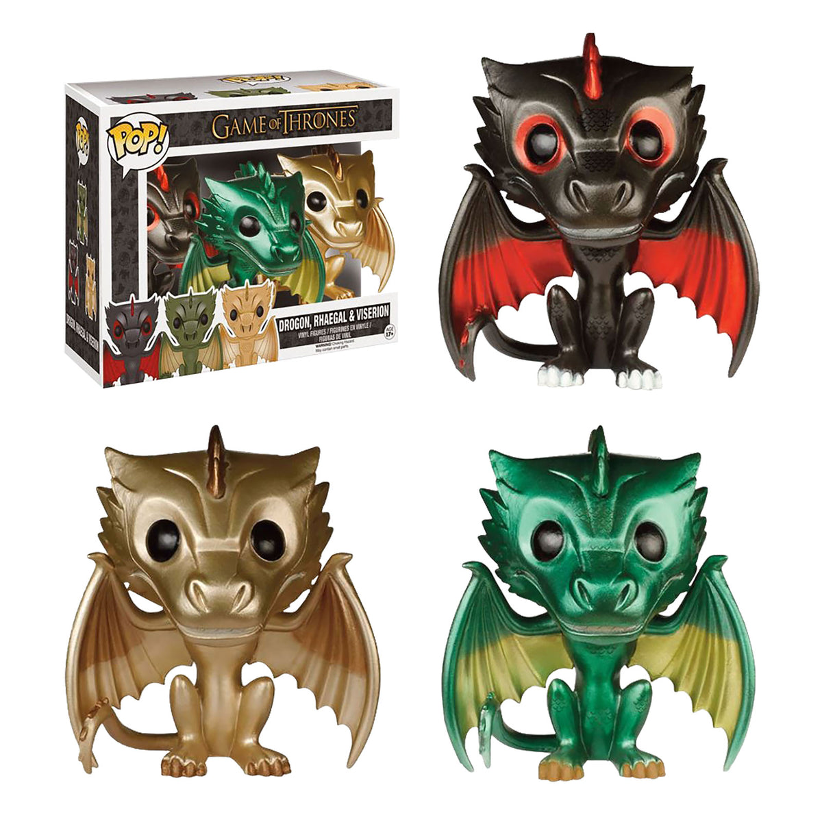 Produktbild Game of Thrones - Drachen Mini-Figuren