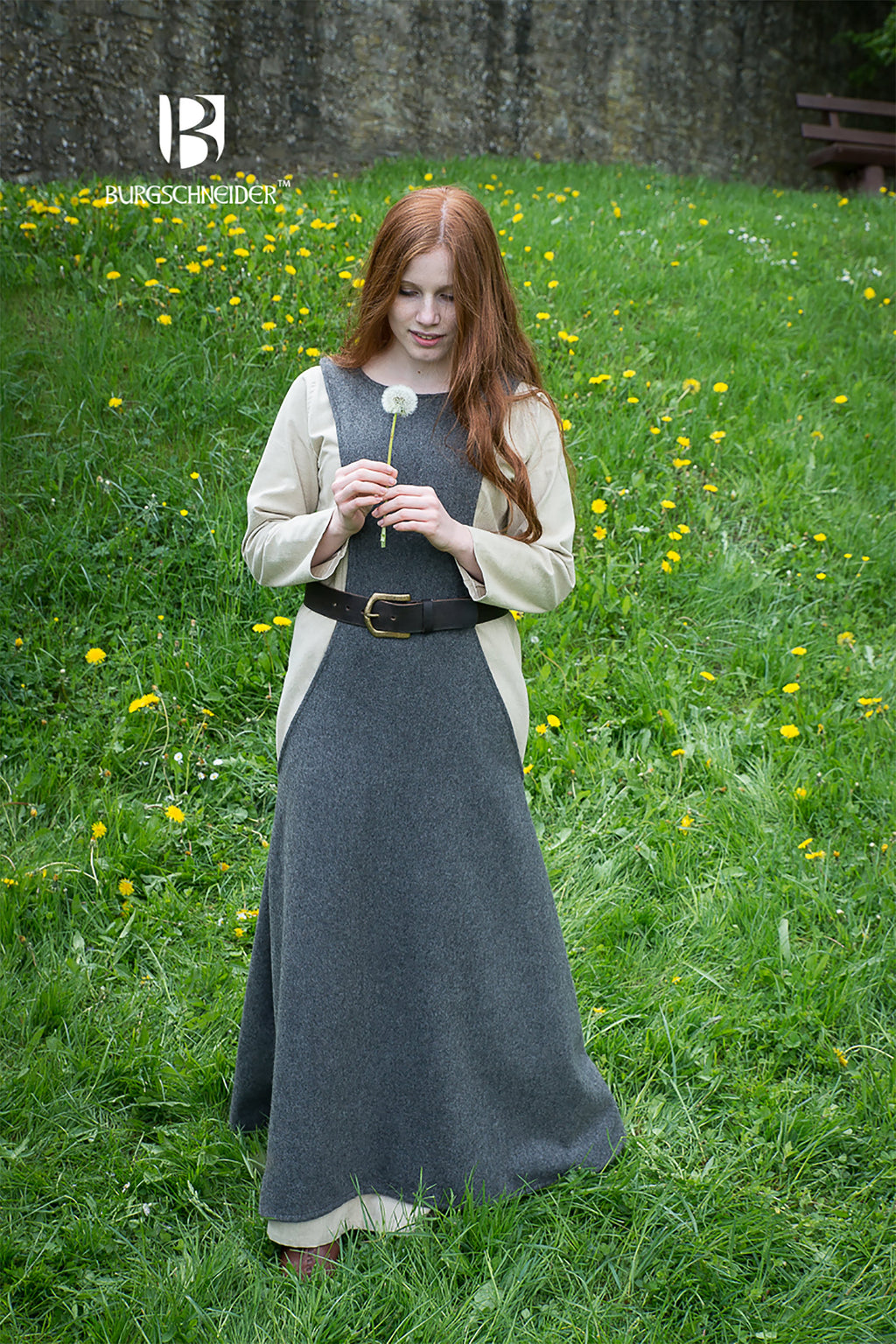 Produktbild Mittelalter Überkleid Surcot Albrun grau