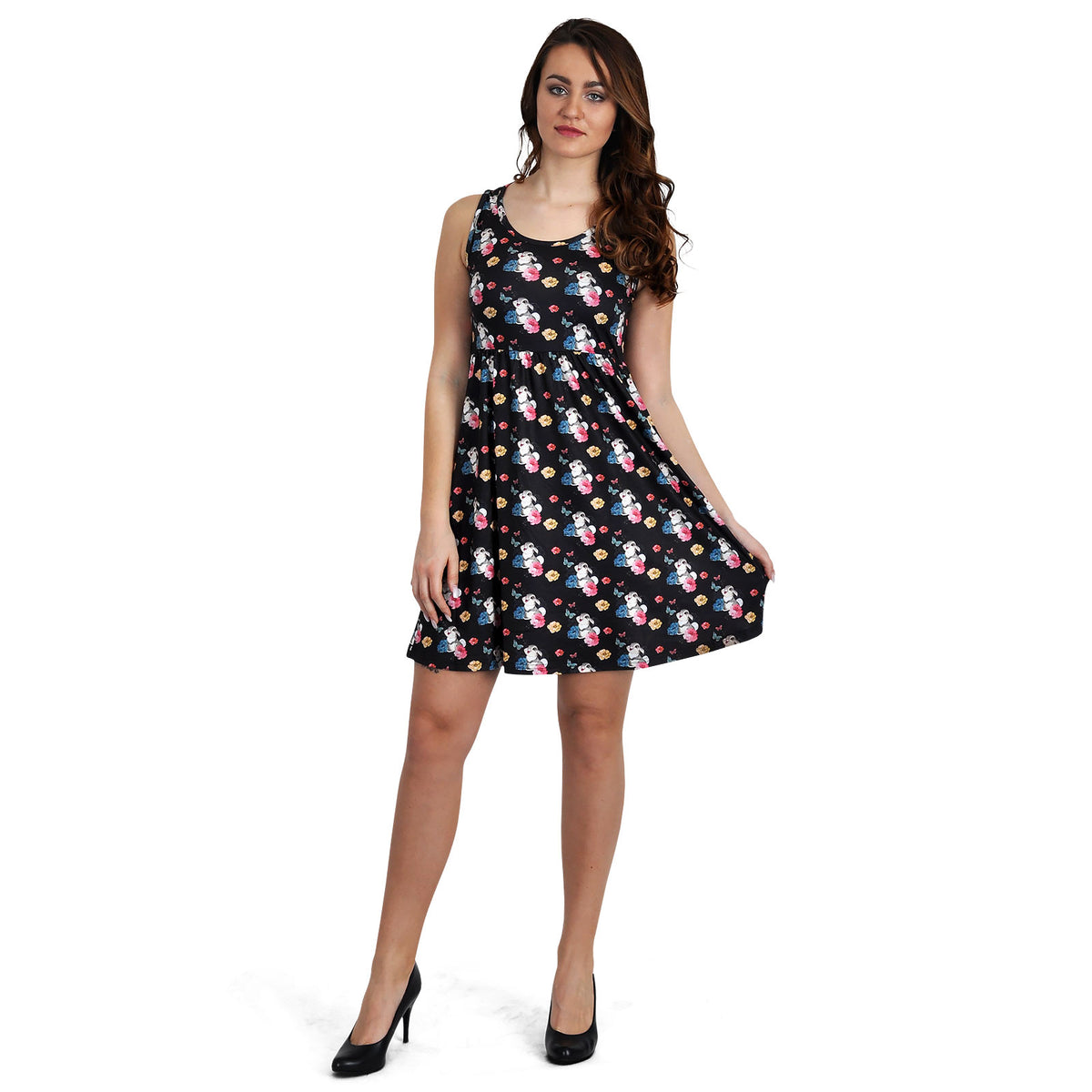 Produktbild Bambi - Klopfer Flower Power Minikleid schwarz