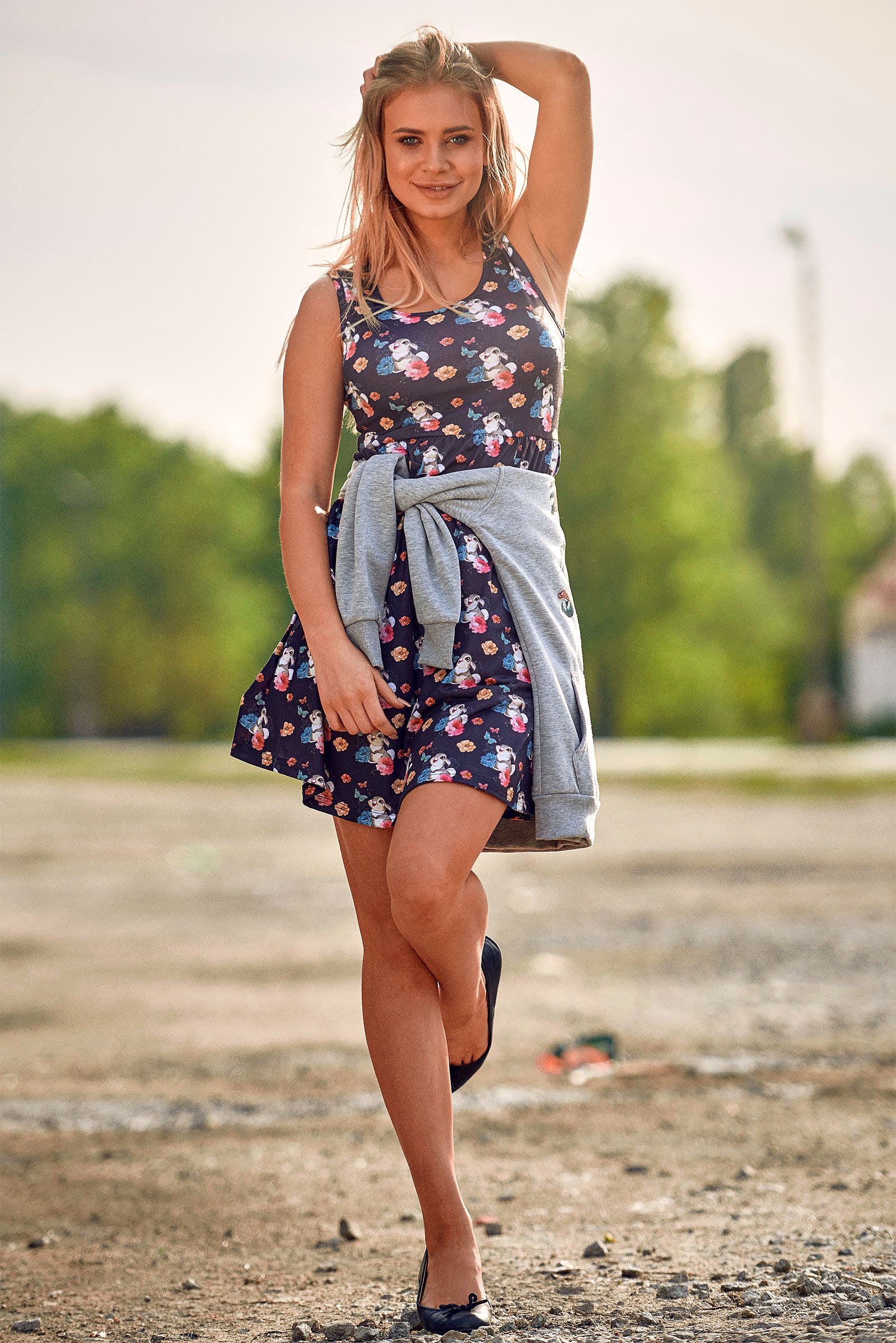 Produktbild Bambi - Klopfer Flower Power Minikleid schwarz