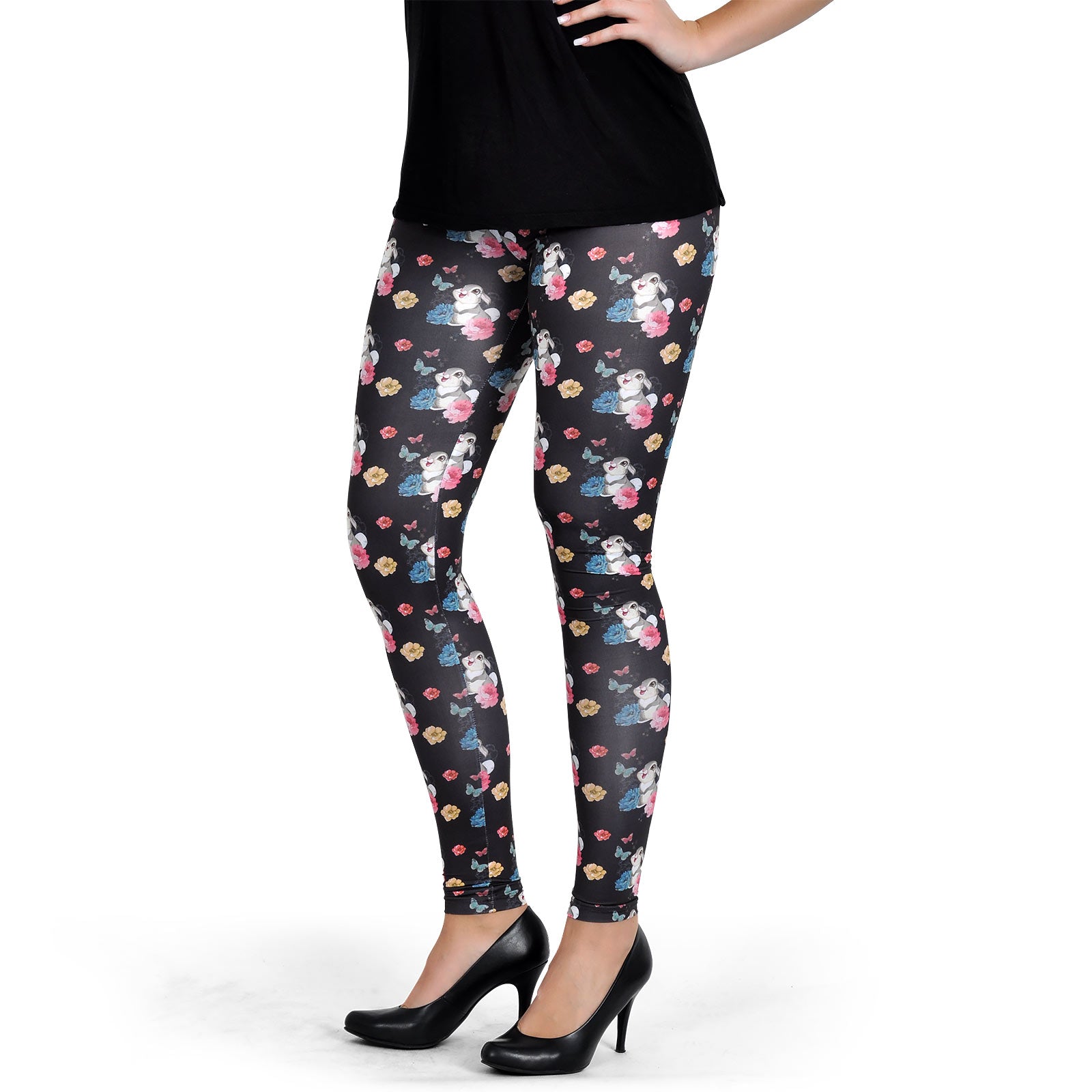 Produktbild Bambi - Klopfer Flower Power Leggings schwarz