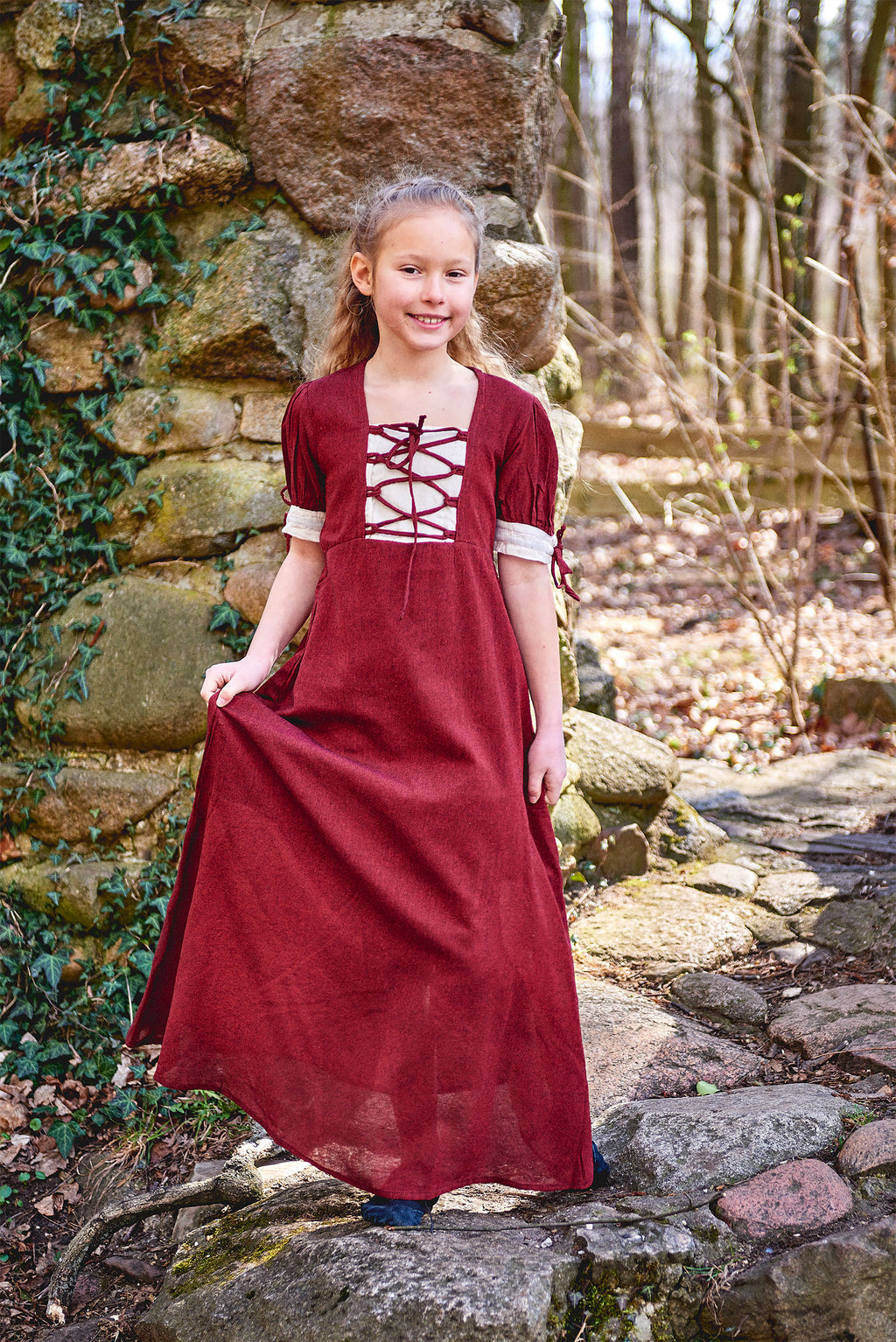 Product image Medieval Summer Dress Children red beige