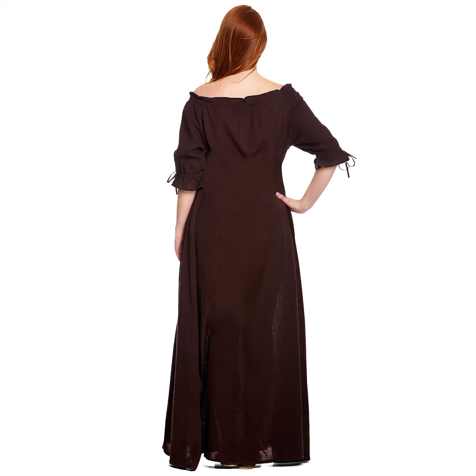 Produktbild Mittelalter Kleid Kurzarm braun