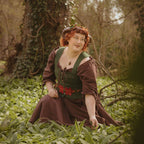 Produktbild Mittelalter Kleid Kurzarm braun