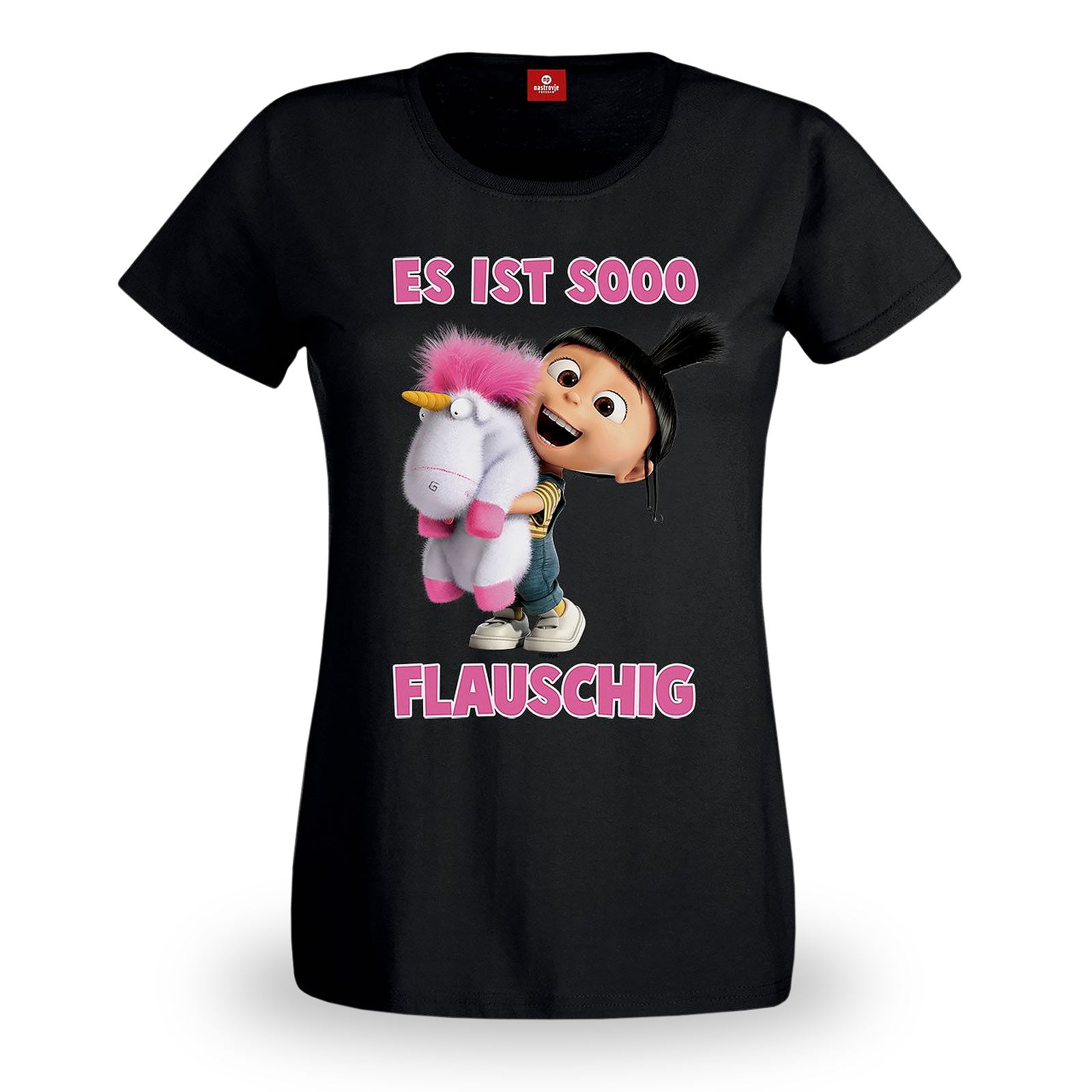 Produktbild Minions - So Flauschig Girlie Shirt schwarz