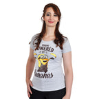 Produktbild Minions - Powered By Bananas Girlie Shirt grau