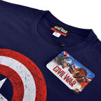 Produktbild Captain America - Distressed Shield Logo T-Shirt blau