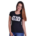 Produktbild Star Wars - Distressed Logo Girlie Shirt schwarz