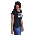 Produktbild Star Wars - Distressed Logo Girlie Shirt schwarz