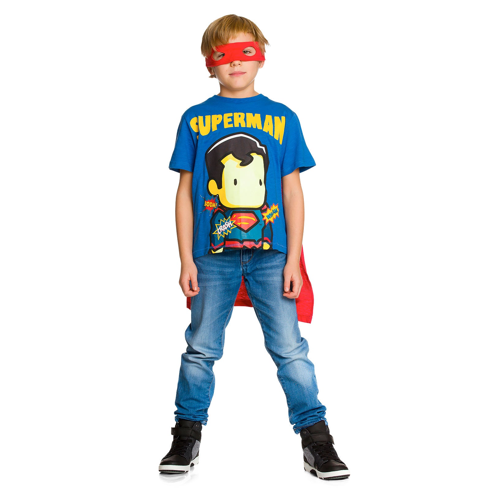 Produktbild Superman - Kinder T-Shirt mit Cape & Augenmaske