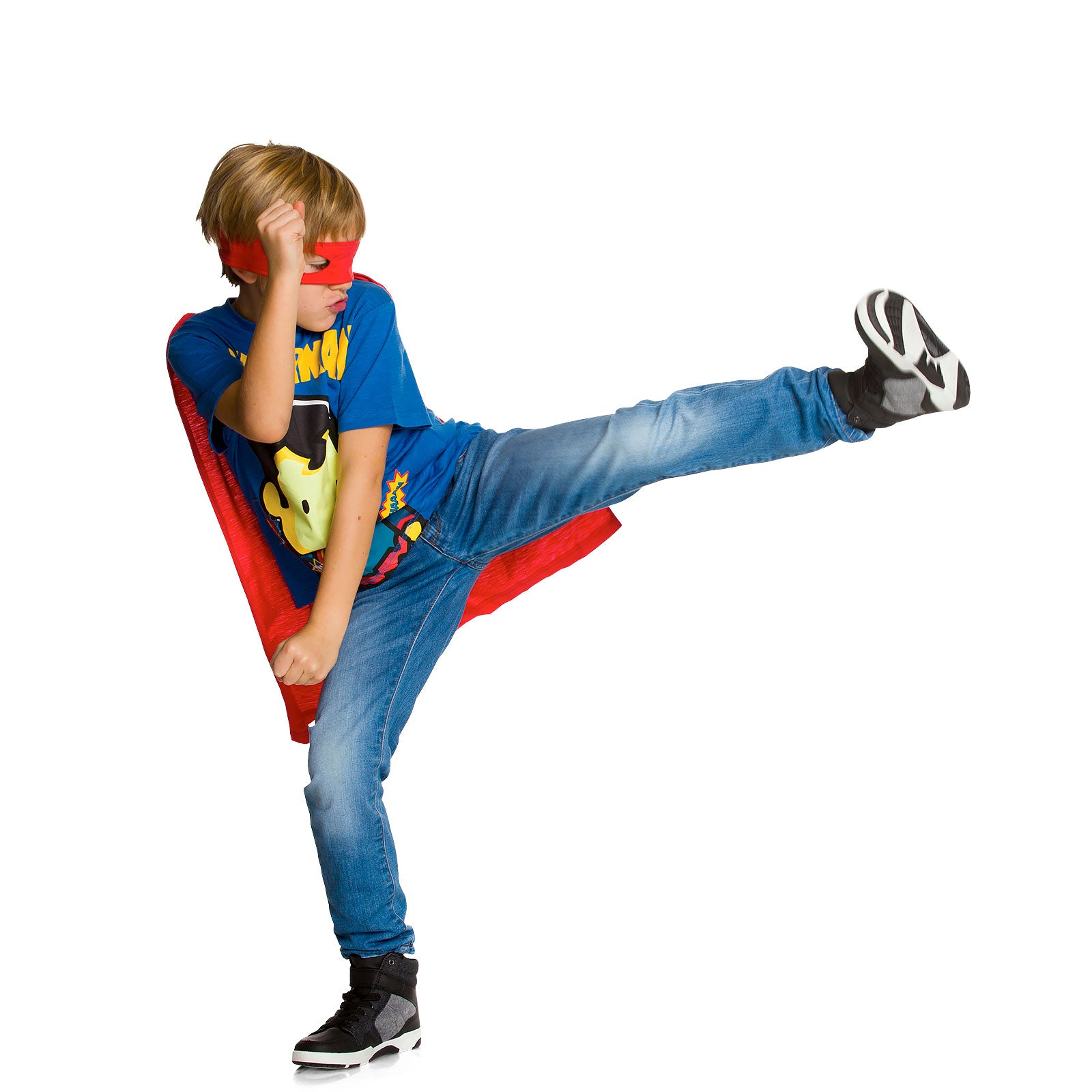 Produktbild Superman - Kinder T-Shirt mit Cape & Augenmaske