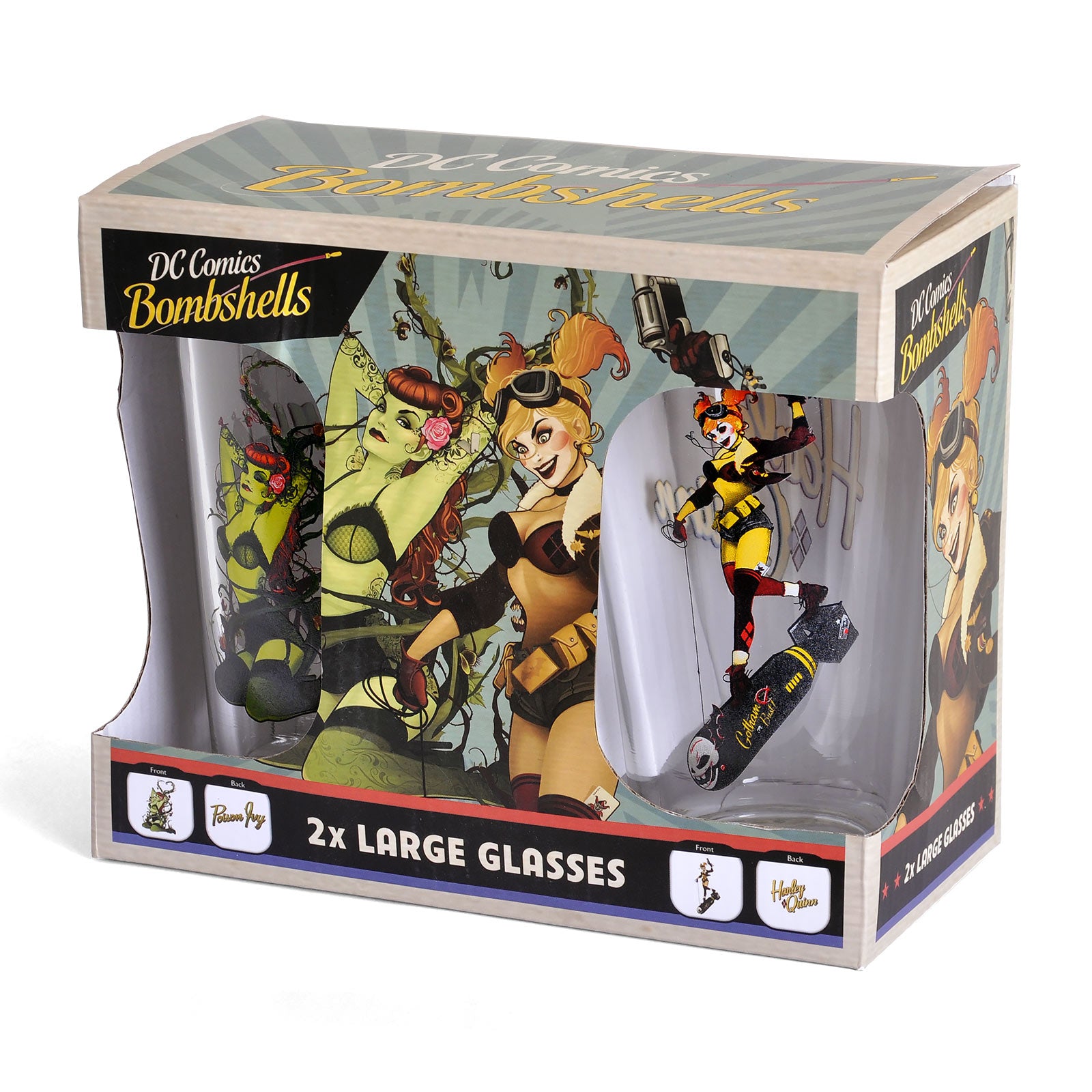 Produktbild DC Comics - Harley Quinn und Poison Ivy Gläserset