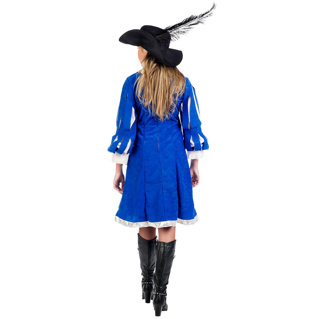 Produktbild Königliche Musketierlady - Kostüm Damen blau