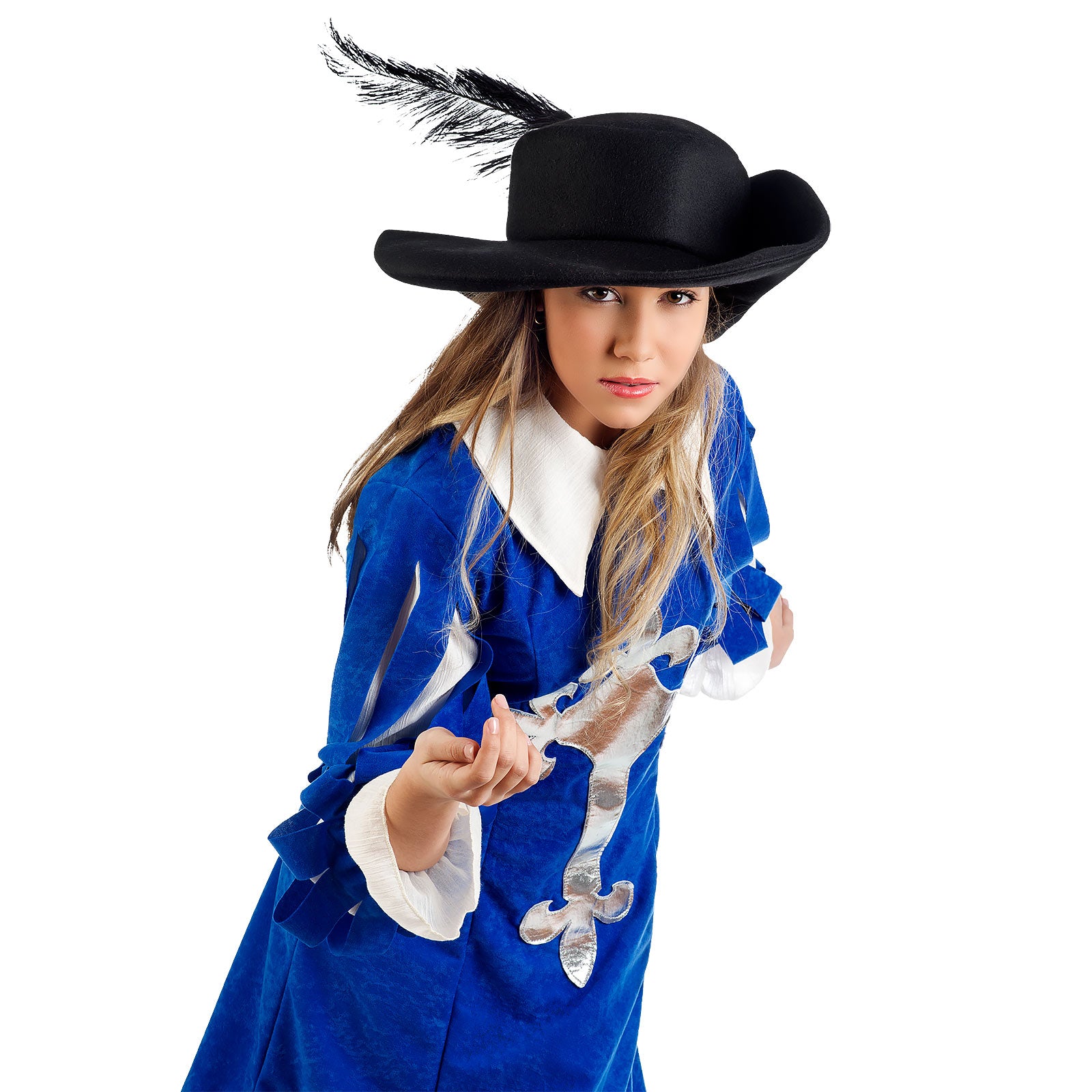 Produktbild Königliche Musketierlady - Kostüm Damen blau