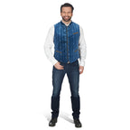 Produktbild Trachtenweste Herren mit Muster - blau