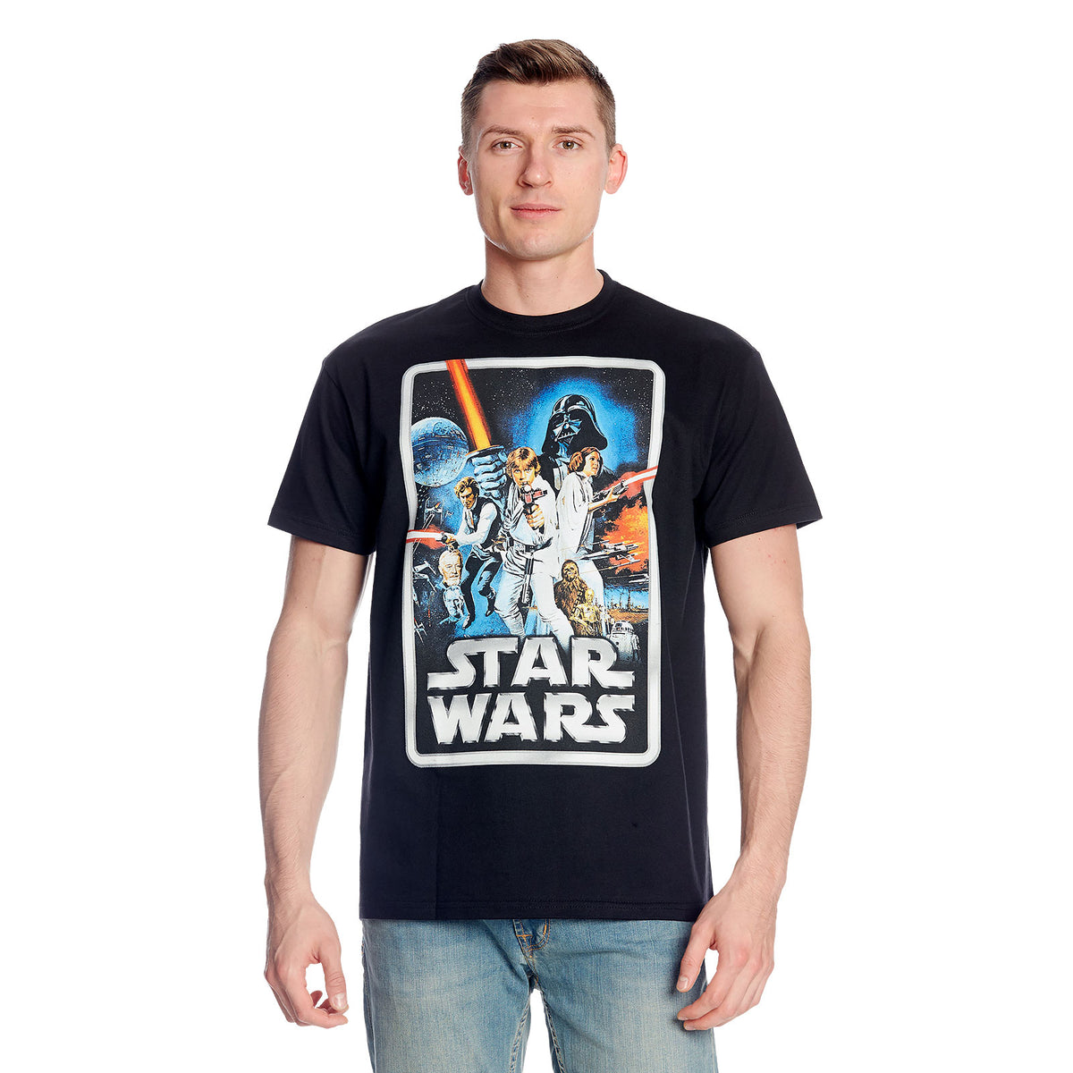 Produktbild Star Wars - Retro Movie Poster T-Shirt schwarz