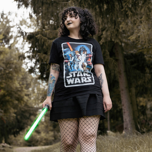 Produktbild Star Wars - Retro Movie Poster T-Shirt schwarz