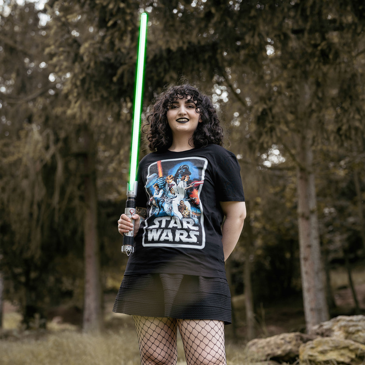 Produktbild Star Wars - Retro Movie Poster T-Shirt schwarz