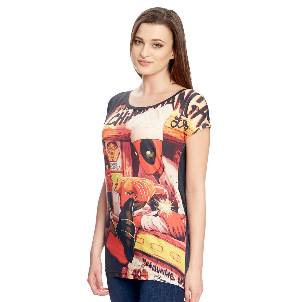 Produktbild Deadpool - Chimichanga Girlie Shirt Loose Fit schwarz