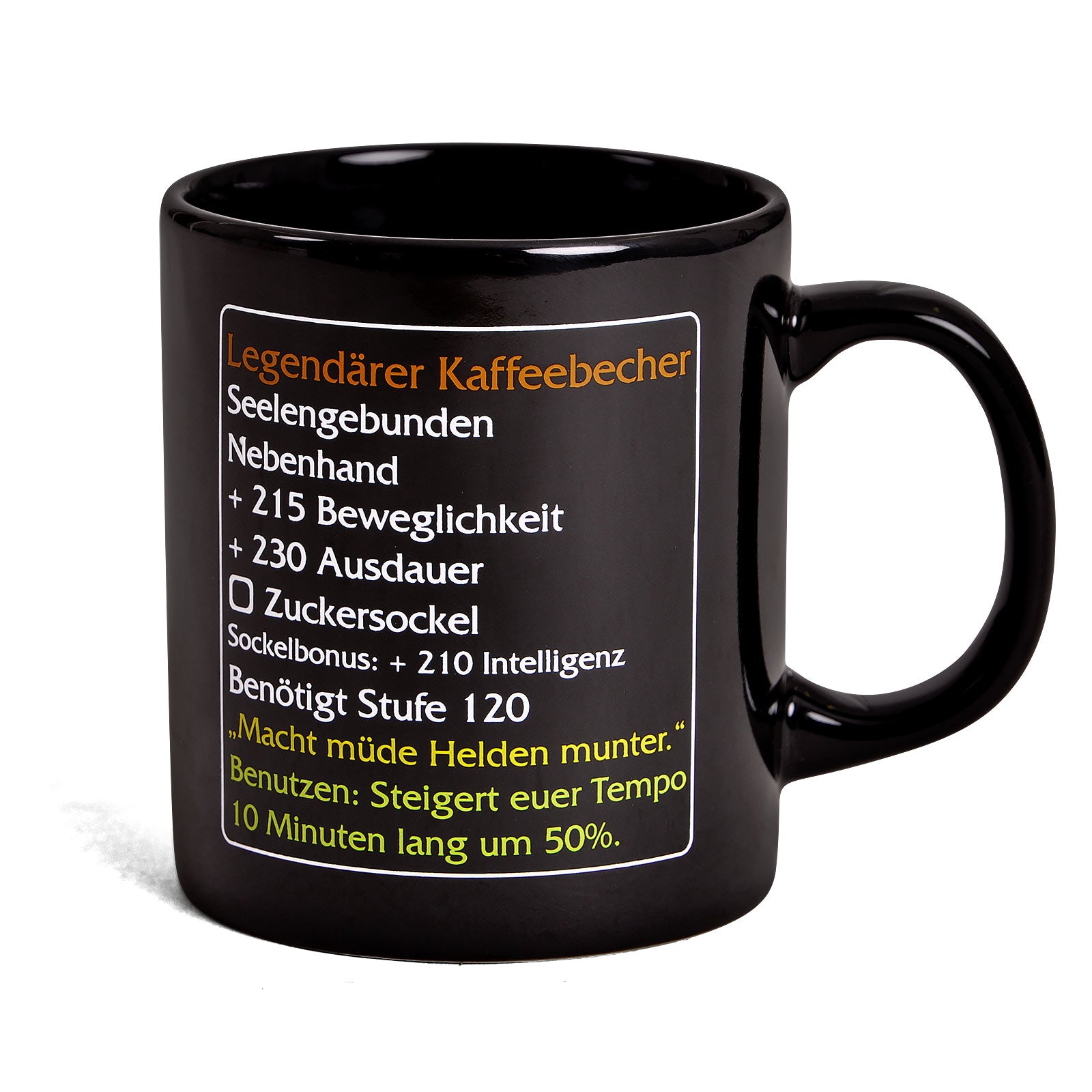 Produktbild Legendärer Kaffeebecher - MMO Item Fan Tasse Level 120