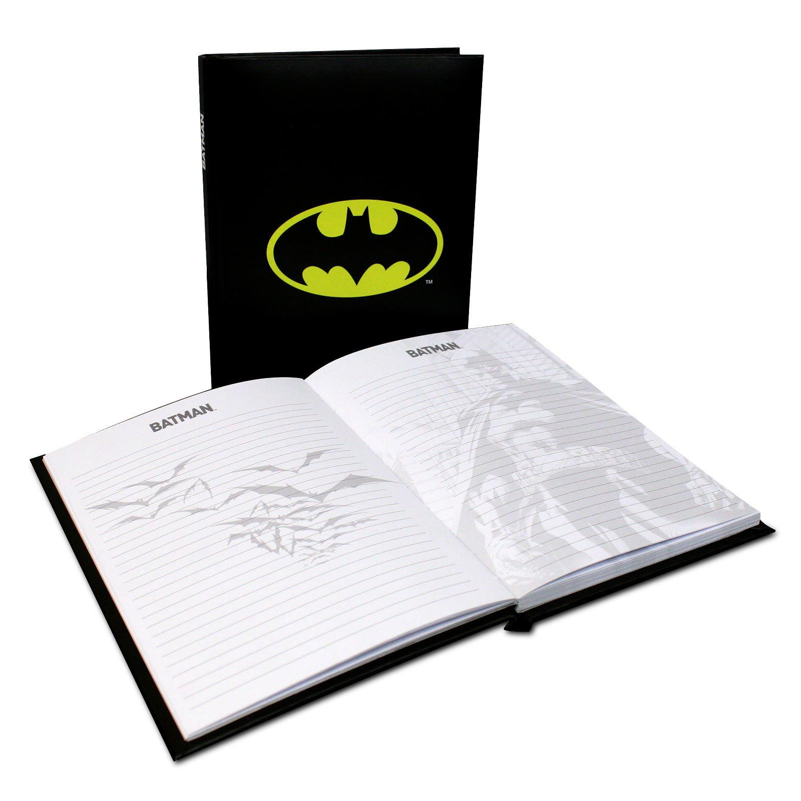 Produktbild Batman - Logo Notizbuch mit Leuchtfunktion