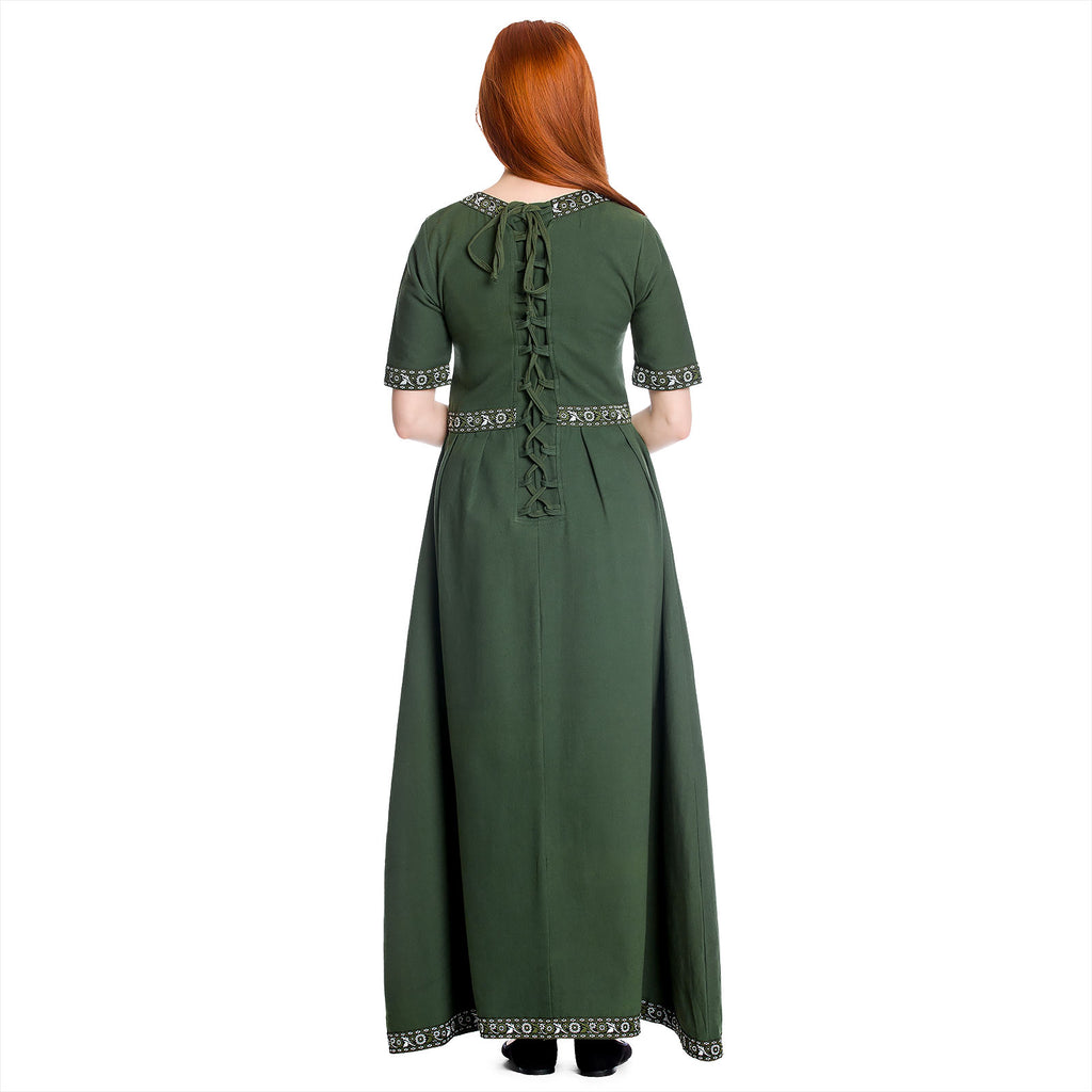 Produktbild Mittelalter Kleid Ennlin mit Kurzarm grün