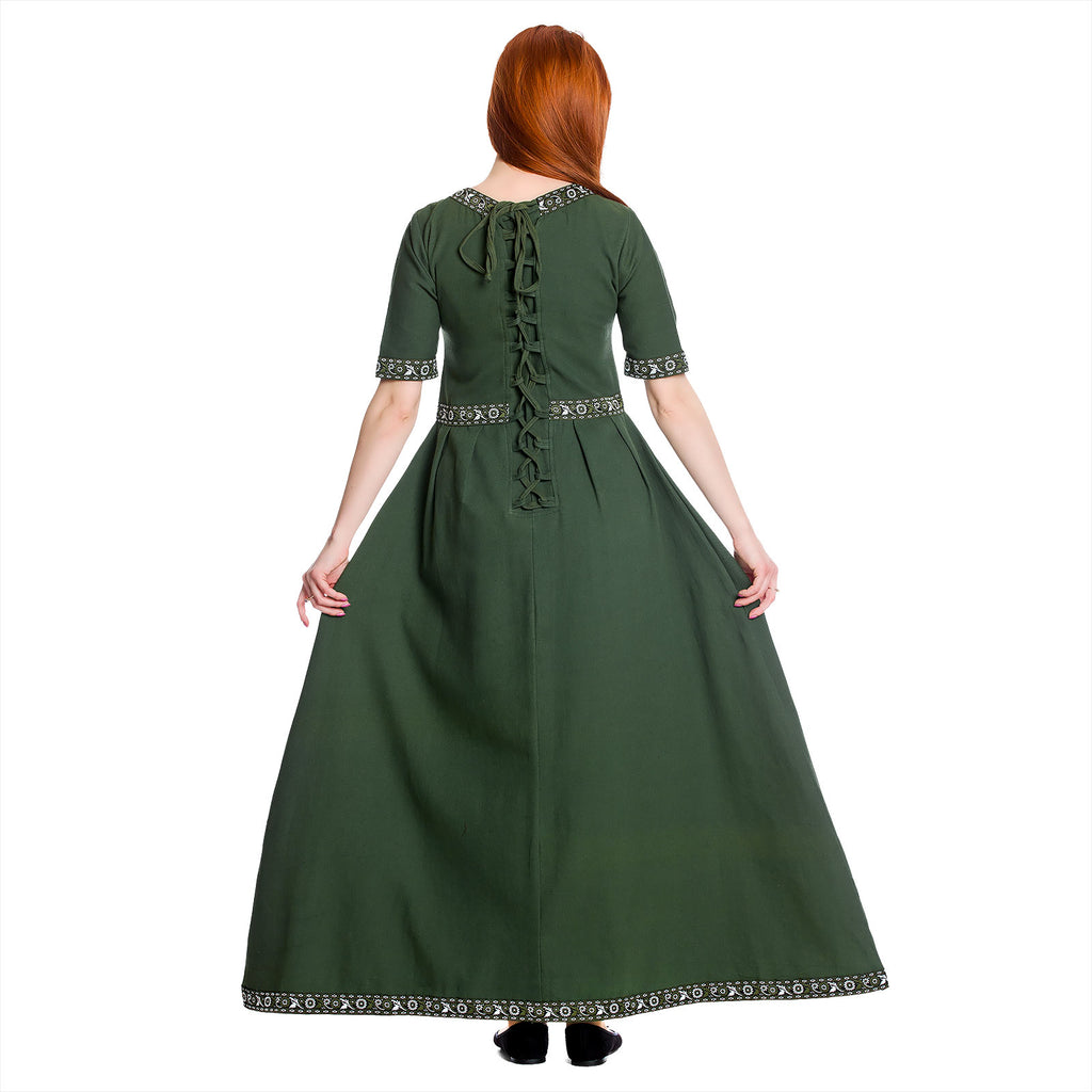 Produktbild Mittelalter Kleid Ennlin mit Kurzarm grün